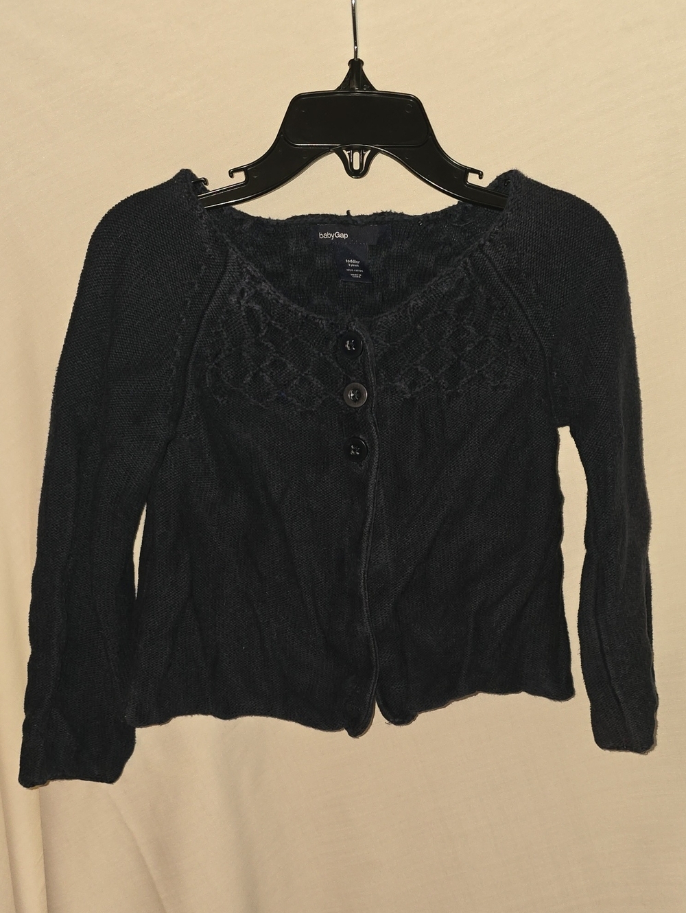 babyGAP navy knit button-front sweater